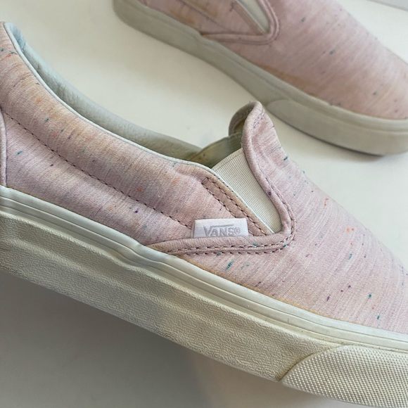 Vans Classic Slip On Speckle Jersey Pink Sneakers - Picture 4 of 9